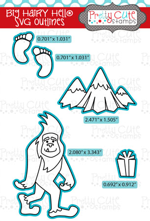 Big Hairy Hello SVG Outlines