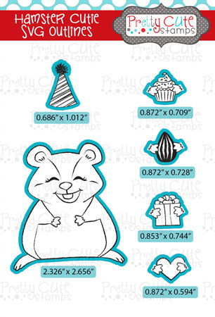 Hamster Cutie SVG Outlines