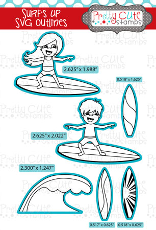 Surf\'s Up SVG Outlines