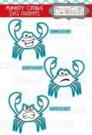 Moody Crabs SVG Outlines