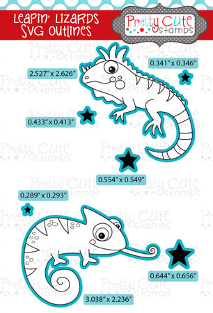 Leapin' Lizards SVG Outlines