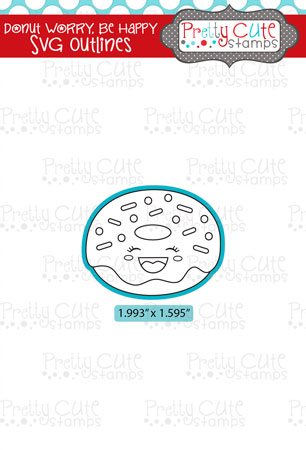 Donut Worry, Be Happy SVG Outlines