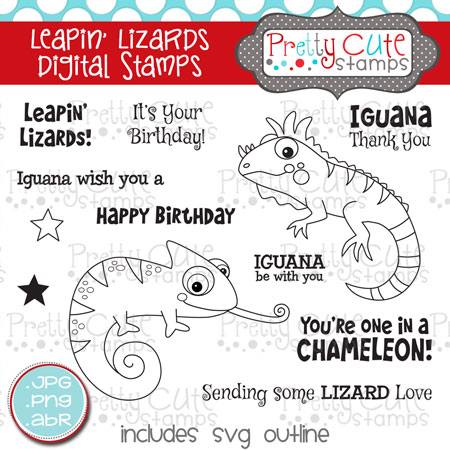 Leapin' Lizards Digital Stamps
