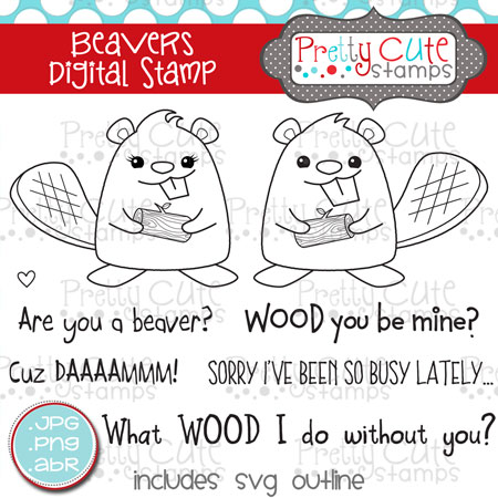Beavers Digital Stamps
