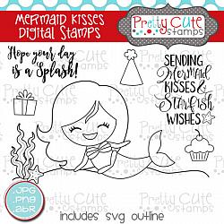Mermaid Kisses Digital Stamps