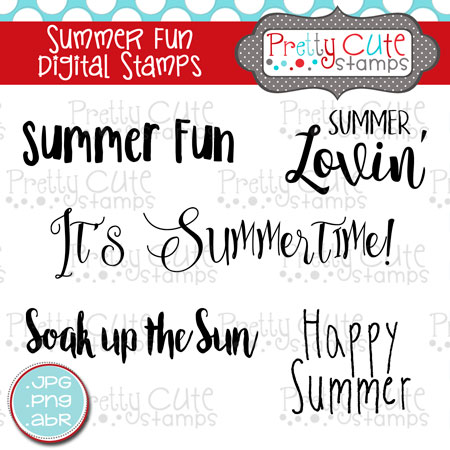 Summer Fun Digital Stamps
