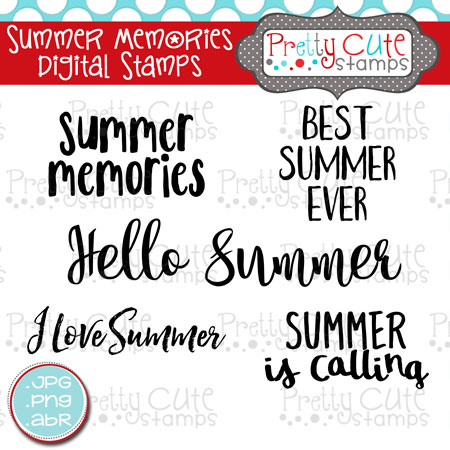 Summer Memories Digital Stamps