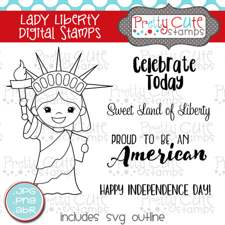 Lady Liberty Digital Stamps