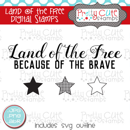 Land of the Free Digital Stamps