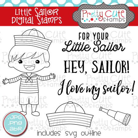 Little Sailor Digital Stamps