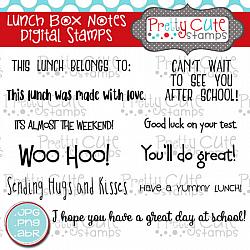 Lunch Box Notes Digital Stamps