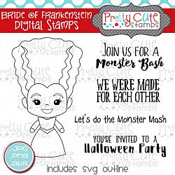 Bride of Frankenstein Digital Stamps