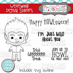 Werewolf Digital Stamps