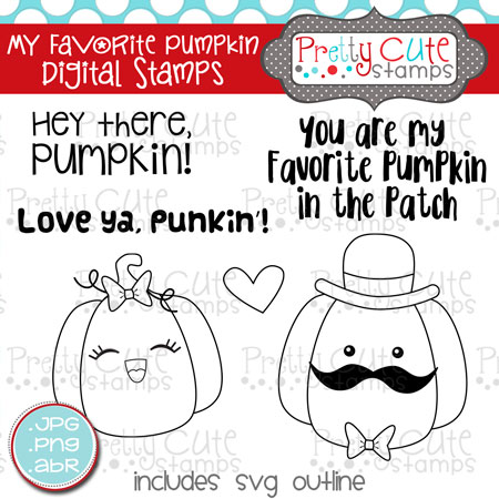 My Favorite Pumpkin Digital Stamps