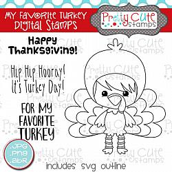 My Favorite Turkey Digital Stamps