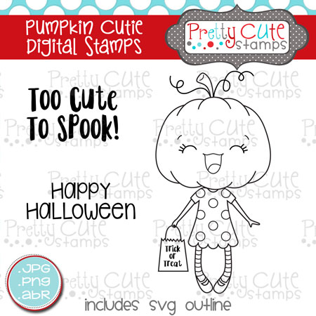 Pumpkin Cutie Digital Stamps